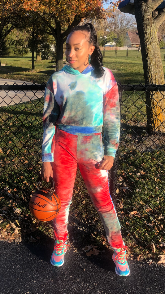 THE TIE DYE TEDDY BEAR JOGGER SET