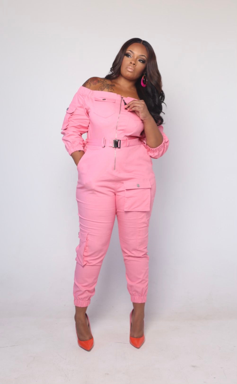 BUBBLE YUM GUM PINK JUMPSUIT