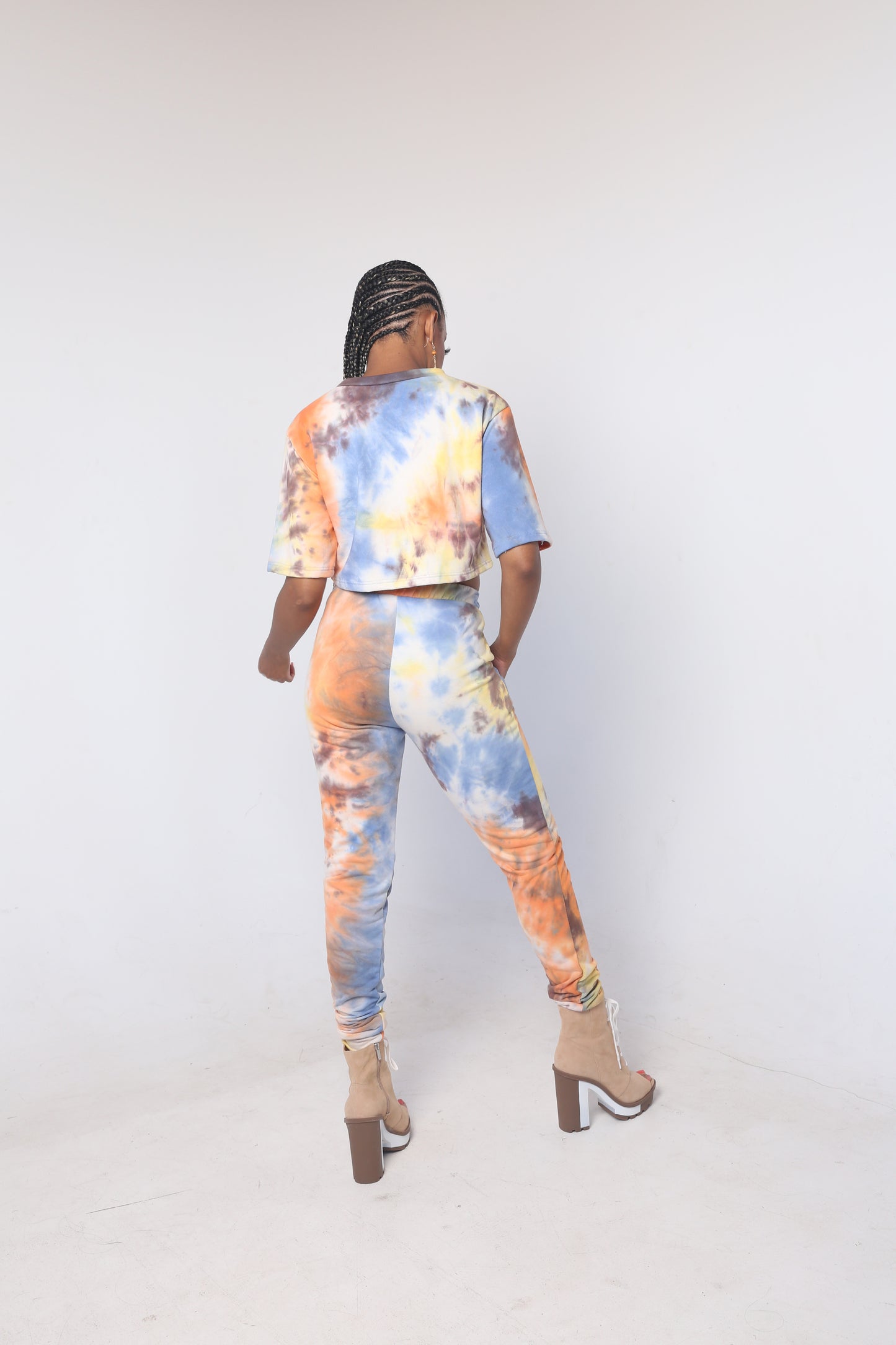 KALEIDOSCOPE DREAM TIE DYE JOGGER SET (ORANGE/BLUE)