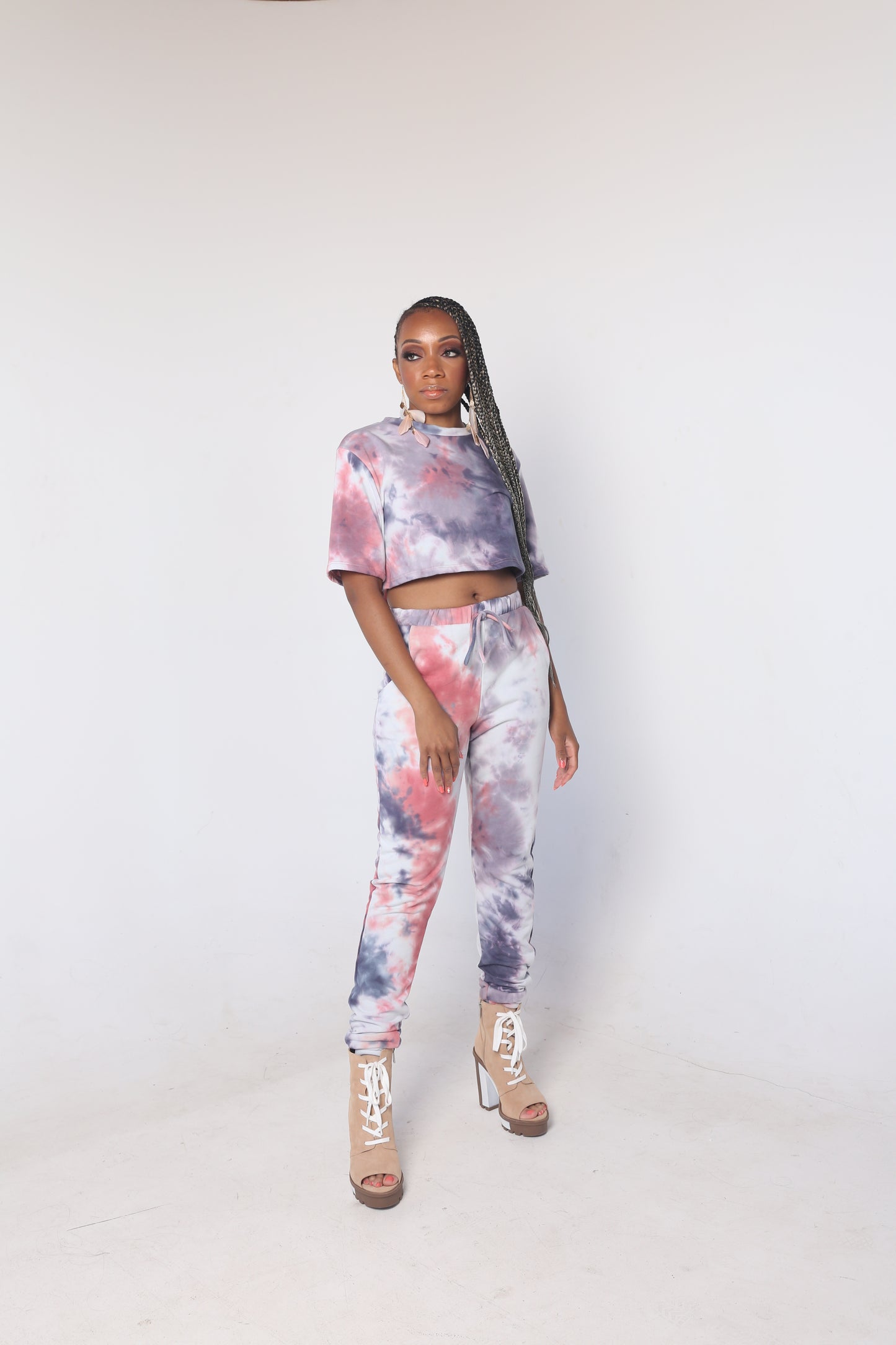 KALEIDOSCOPE DREAM TIE DYE JOGGER SET (PINK/PURPLE)