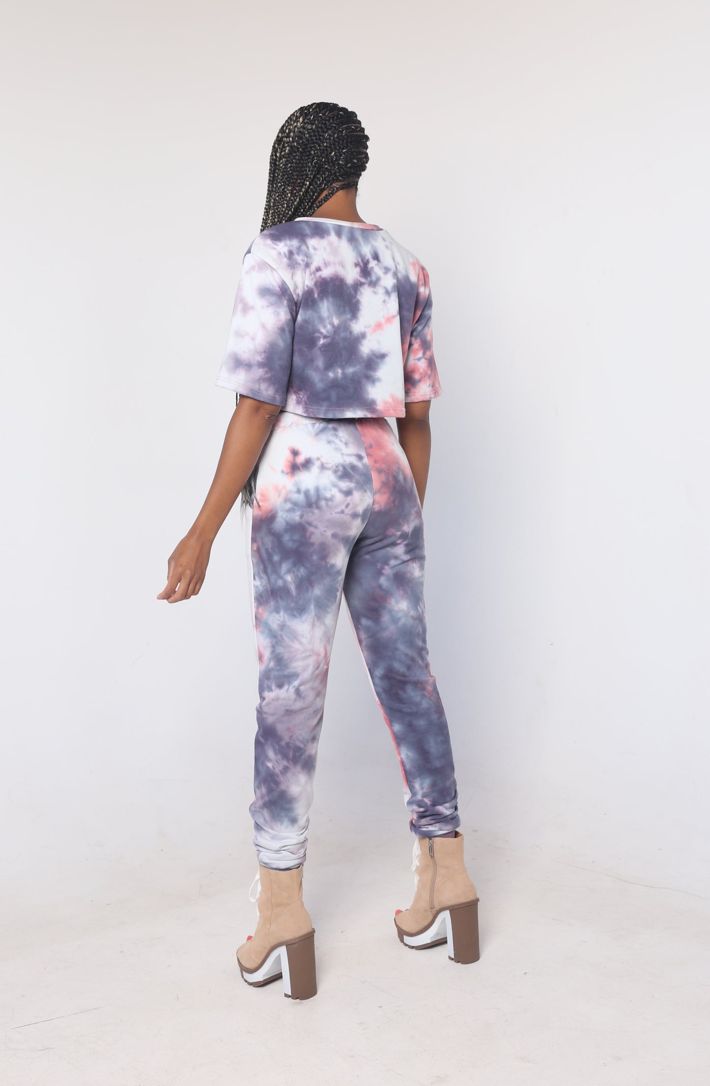 KALEIDOSCOPE DREAM TIE DYE JOGGER SET (PINK/PURPLE)