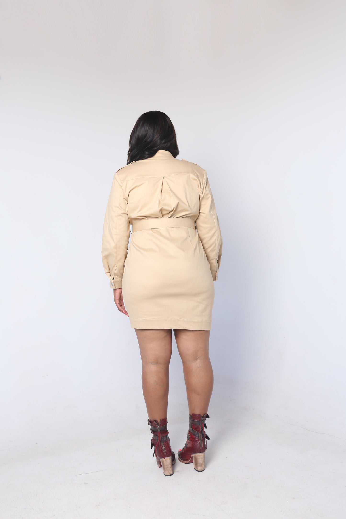 FIT LIKE A GLOVE TRENCH STYLE DRESS