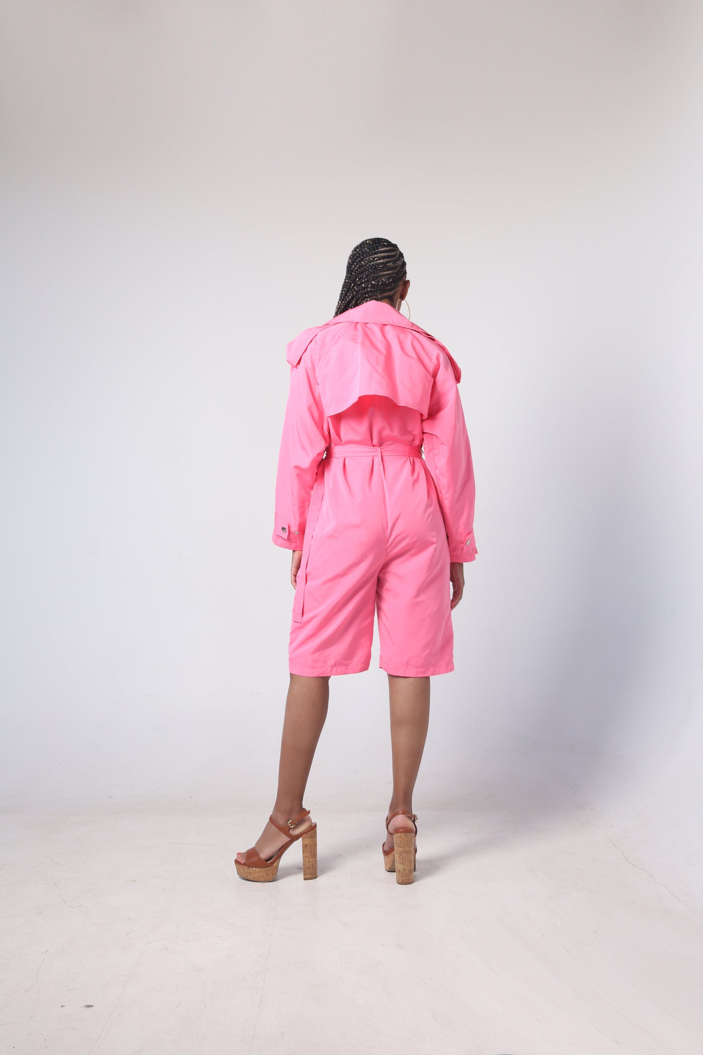 READY FOR WERK TRENCH STYLE JUMPSUIT(PINK)